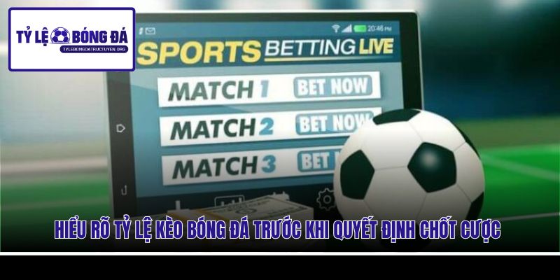Hiểu rõ tỷ lệ kèo bóng đá trước khi quyết định chốt cược